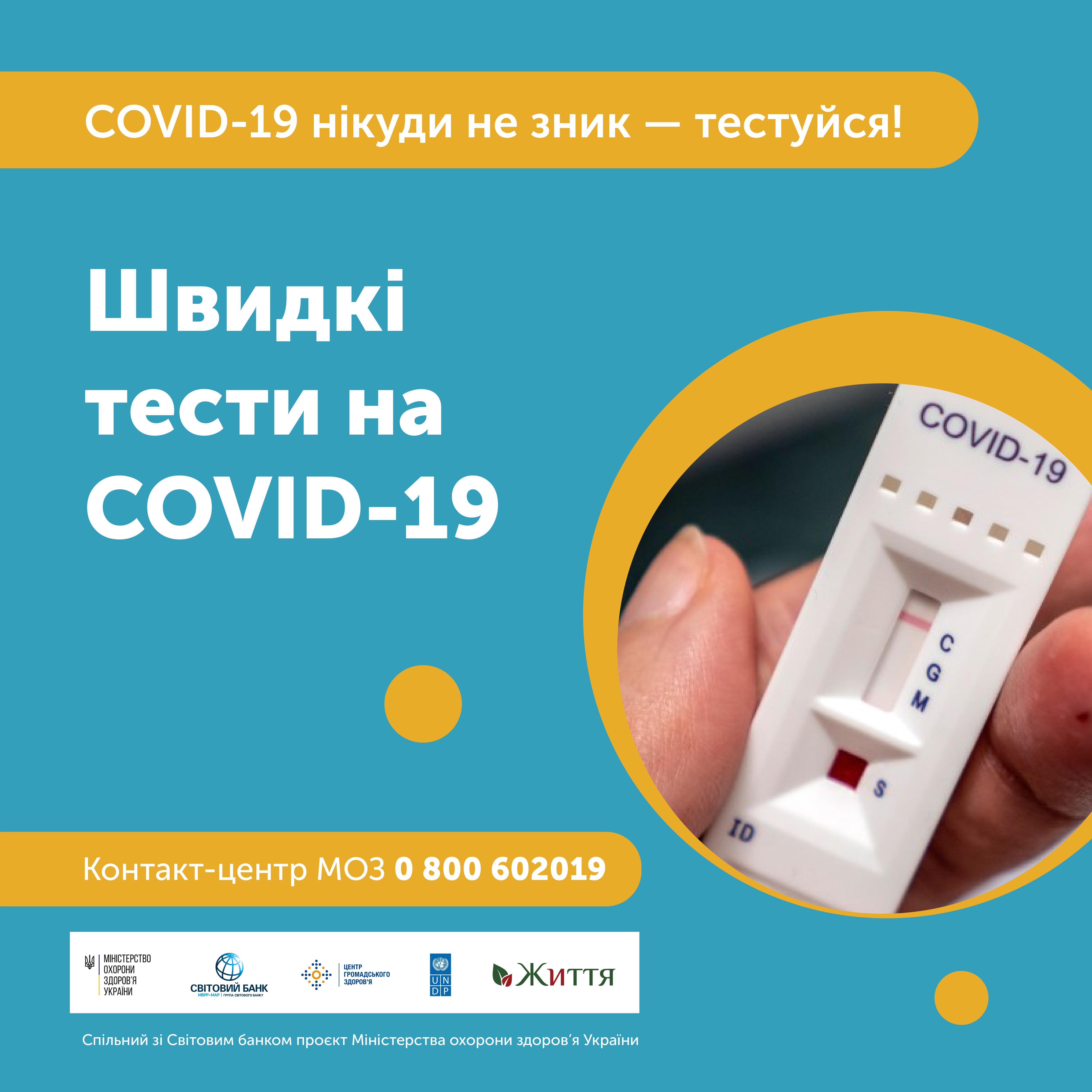 COVID-19 нікуди не зник! Про швидкий тест на визначення антигену SARS-CoV-2